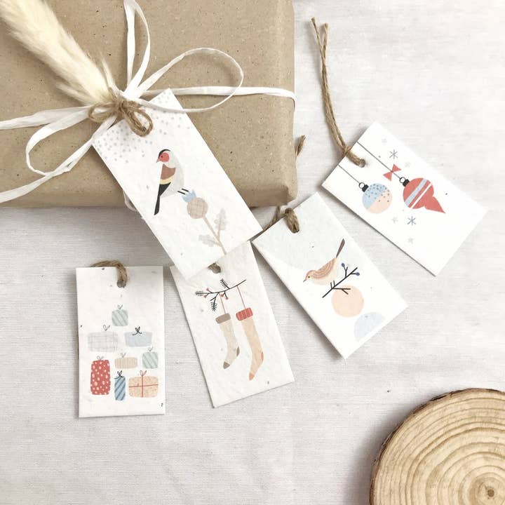 Etichette regalo piantabili - Uccelli natalizi per la vendita all'ingrosso da parte di Myeco