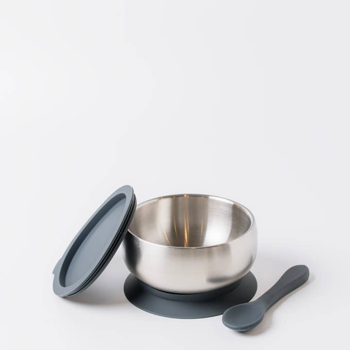 Lion & Lady - Wholesale Feeding Set - Baby - 18/8 Stainless Steel Feeding Bowl with silicone suction base
