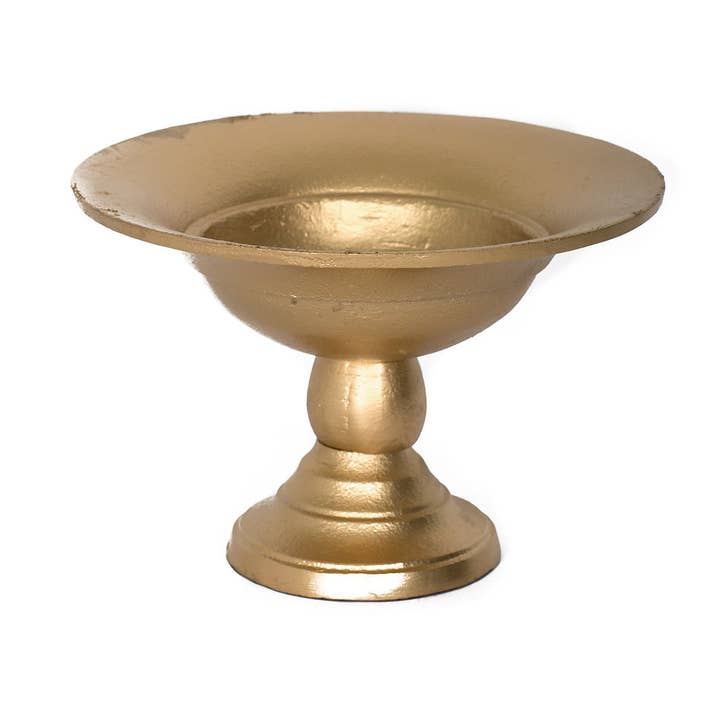 Gouden aluminium sokkel kom (8 „x5.5") voor wholesale door S.N.K. Home Decor