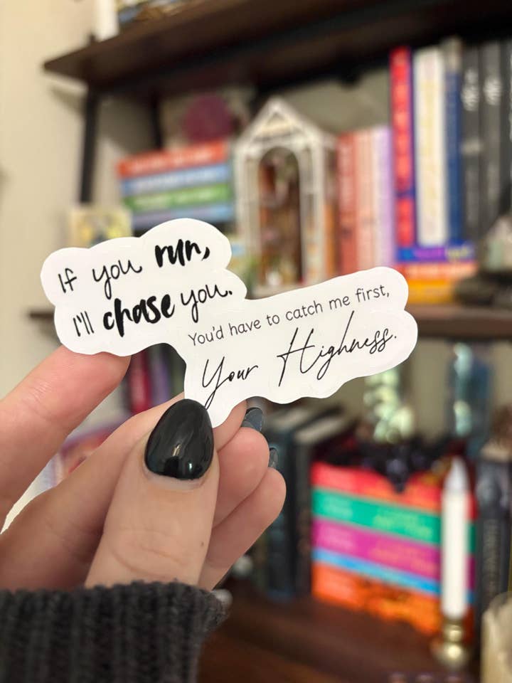 Jag ska jaga dig bokälskare klistermärke för wholesale av Live Inside Pages Shop