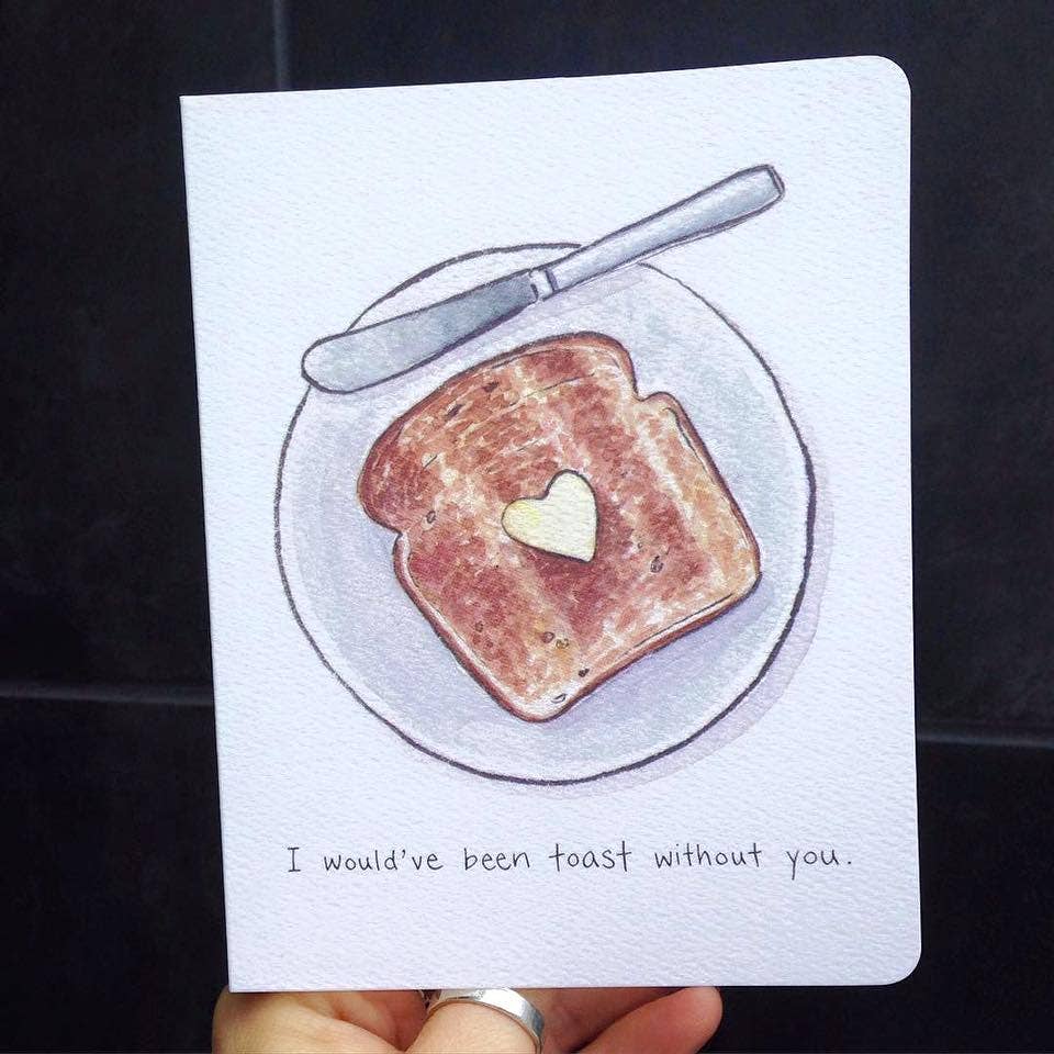 Gotamago – Großhandel Dankeskarten – Dankbarer Toast - Brunch-Wortspiel-Dankeskarte3