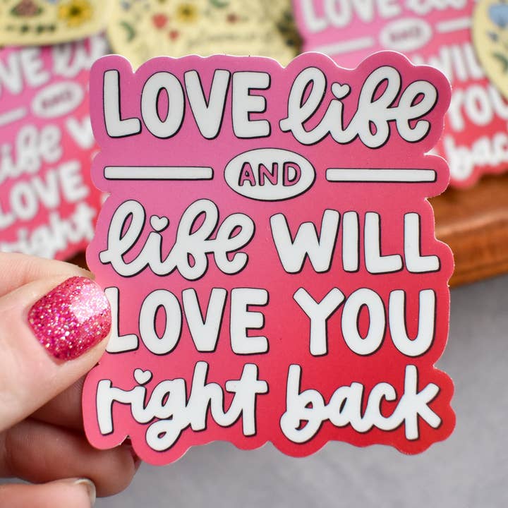 Love Life / Right Back Sticker for wholesale by Kyn You Believe It