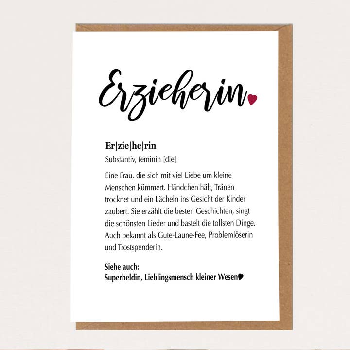 Biglietto definizione educatore con busta per la vendita all'ingrosso da parte di Farbrausch