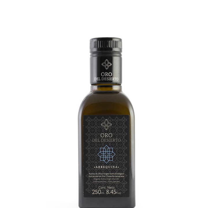 Oro del desierto - Wholesale Olive Oil - Organic olive oil Arbequina bottle 250ml Cosecha