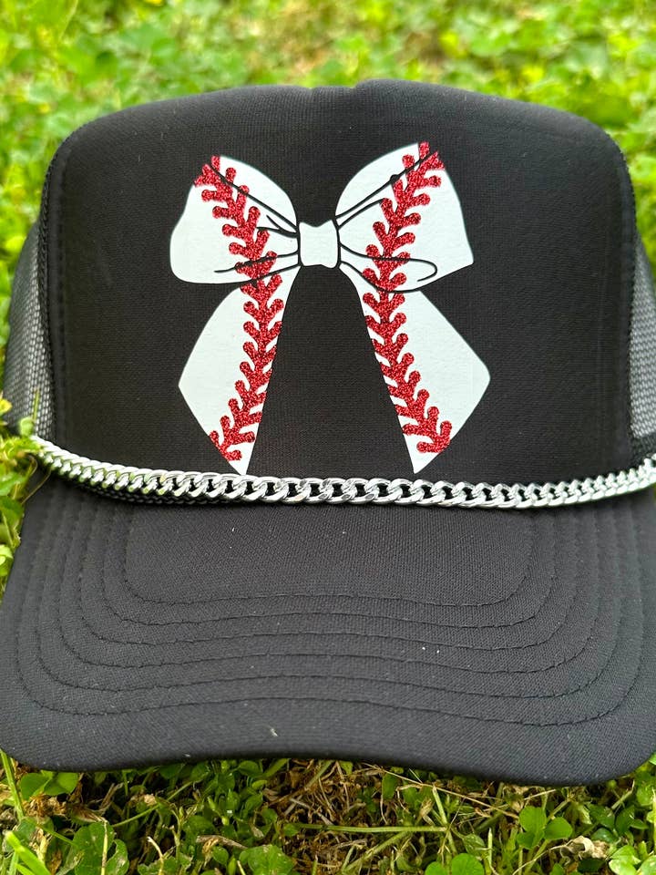Baseball Bow Trucker Hat for wholesale by Very Cherry