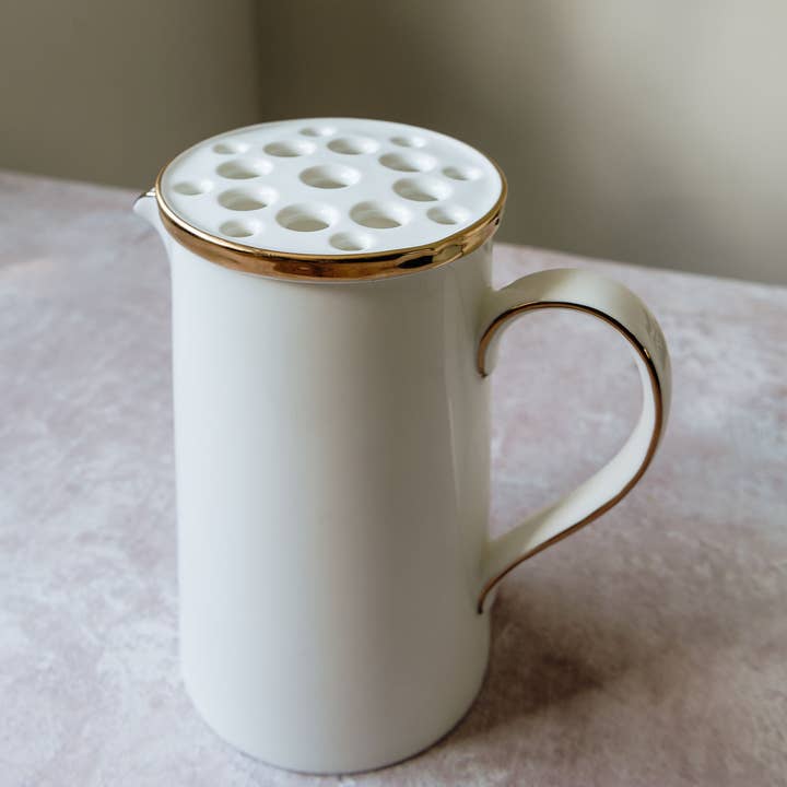 Halliesphere flower arranger GIFT SET - White and Gold for wholesale by Halliesphere