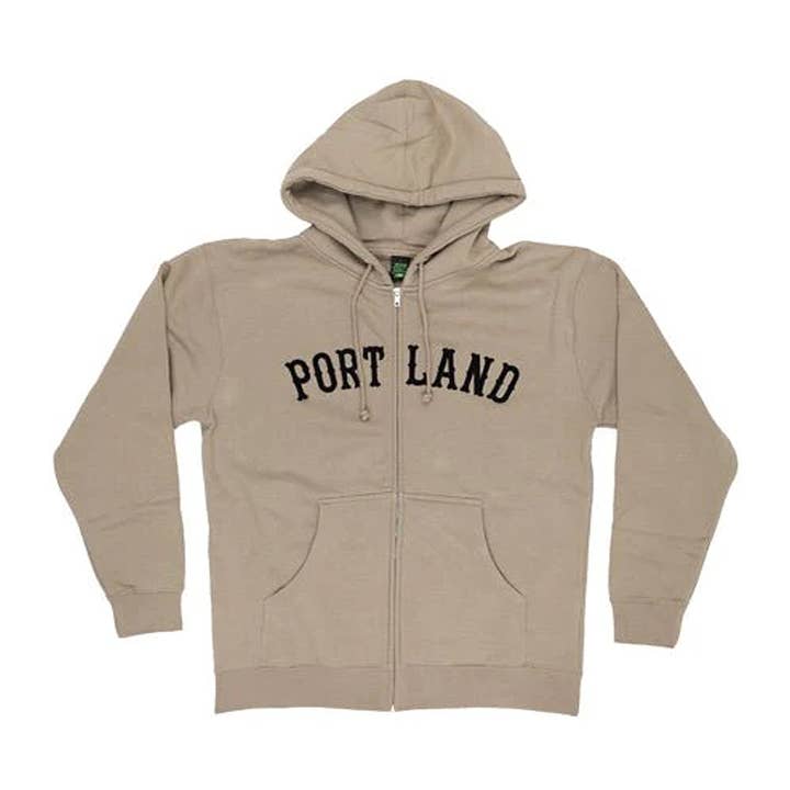 City Stitch Zip Hoodie | Sand for wholesale by Hello From Oregon