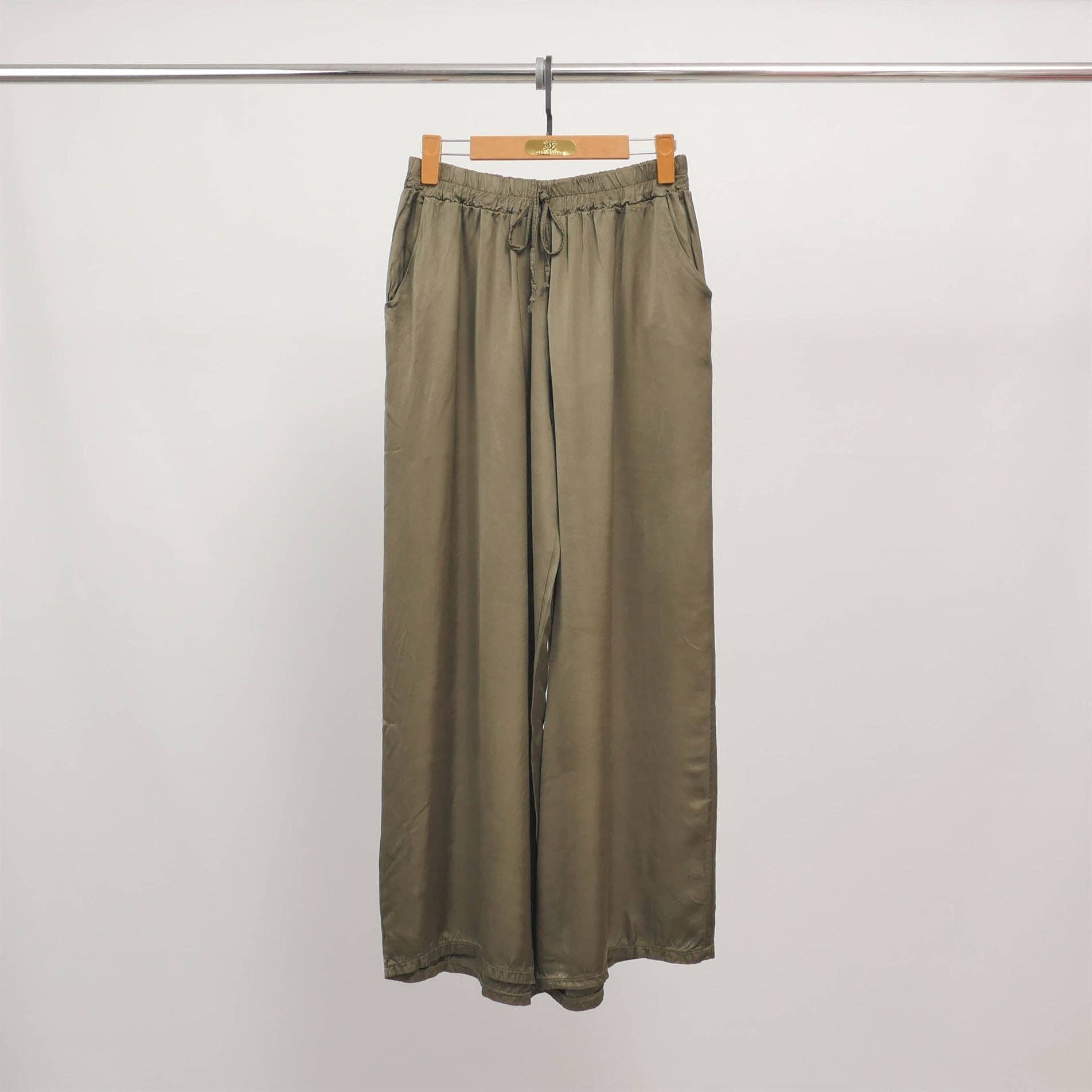 Cecile Wang – wholesale Pants – Women's – Wide fluid pants with elastic waistband KD6637VS-242