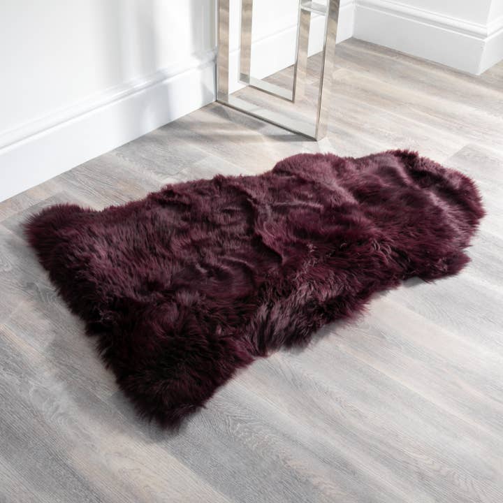 Purple Sheepskin Rug XXL for wholesale by Native Natural