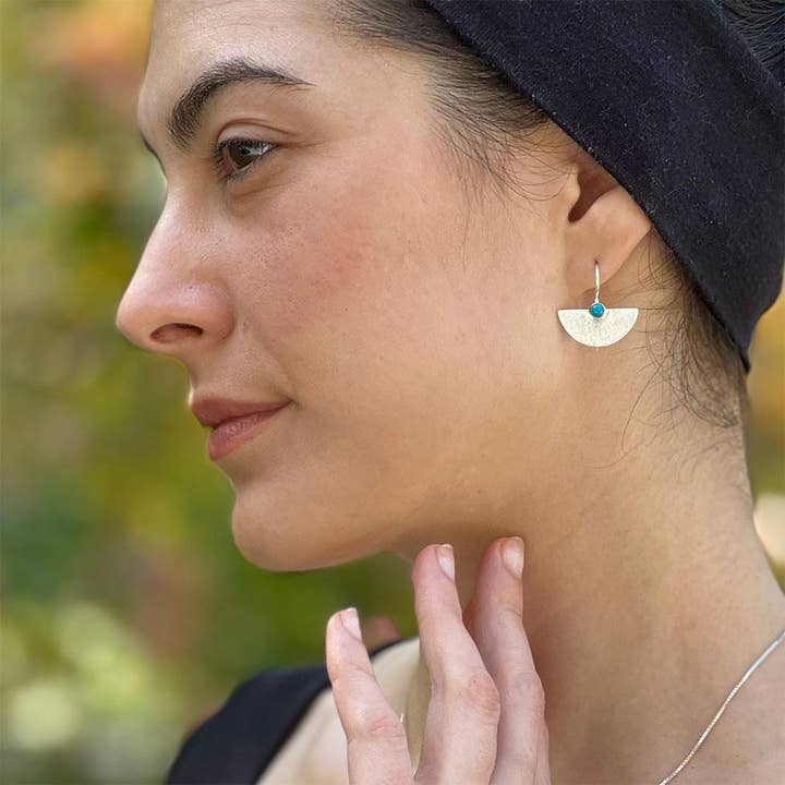 Women's Peace Collection - Wholesale Dangle Earrings - Shoot For The Moon Earrings - Sterling Silver, Indonesia1