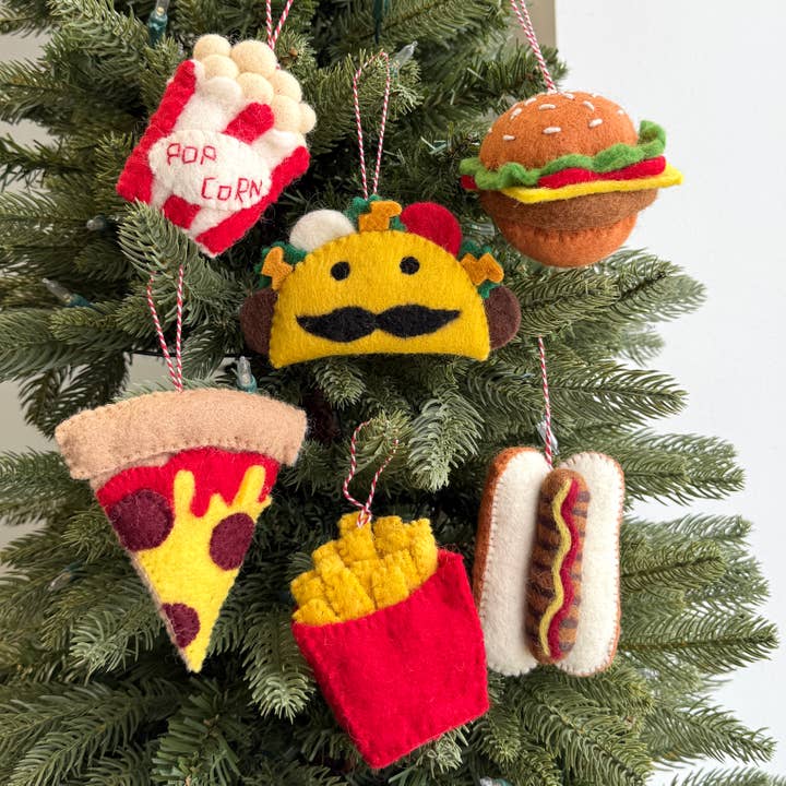 Lebensmittel Filzwolle Weihnachtsornament Bündel für den Großhandel von Ornaments 4 Orphans