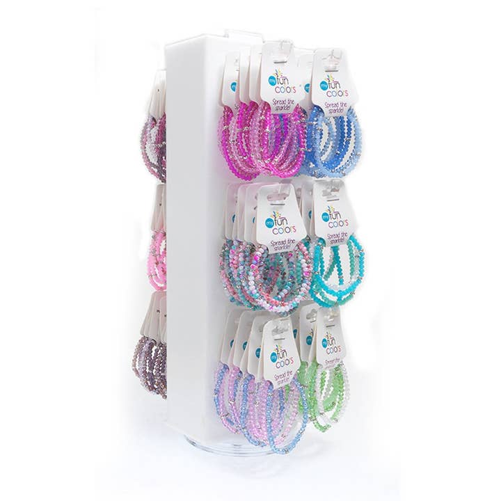 My Fun Colors - Wholesale Beaded Bracelet - Kids - Kids Crystal Bead Bracelet Assortment | 48pcs + Display