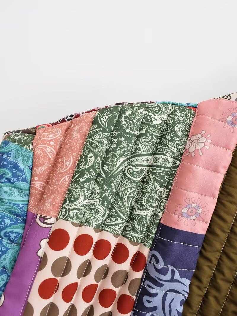 Sleeveless Floral Patchwork Quilted Vest for wholesale on Faire10