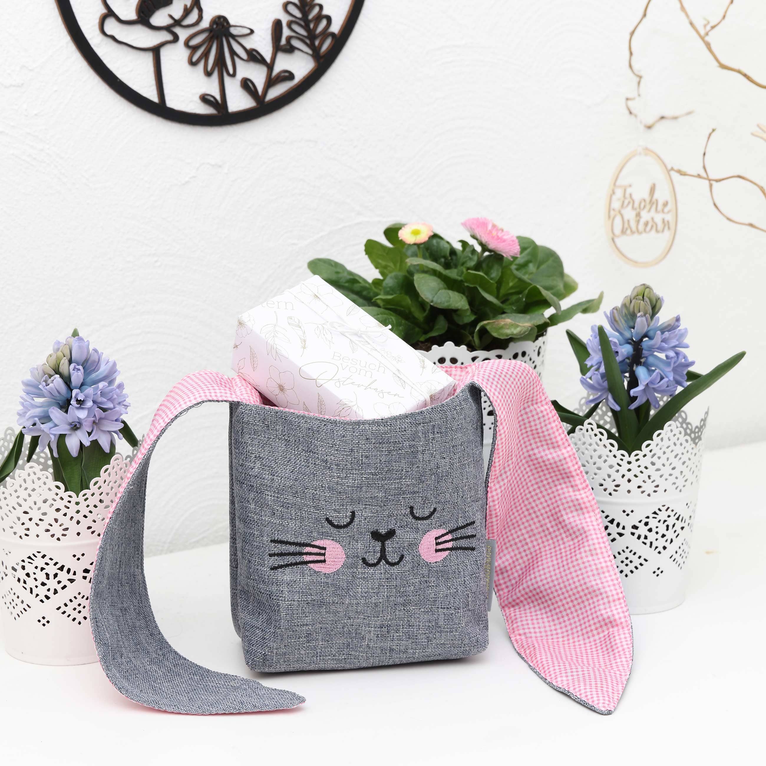 Papierdrachen - Wholesale Basket - Kids & Baby - Easter basket fabric ears - set 2 - pink2