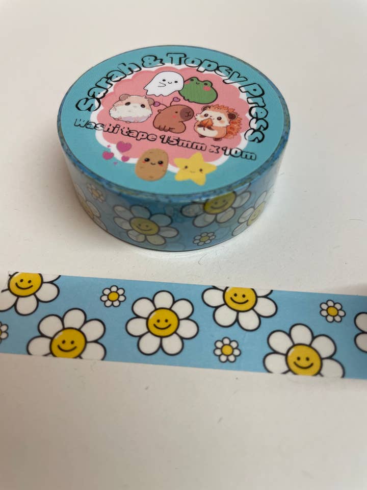 Retro Daisy Washi Tape for wholesale by Sarah & Topsy Press