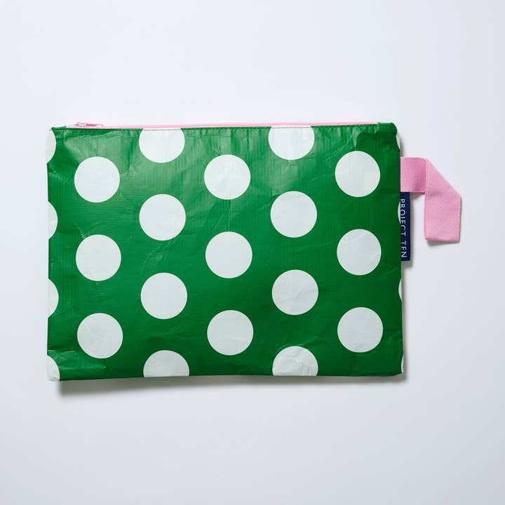 Large Zip Pouch – Polka Dot for wholesale by Project Ten Pty Ltd