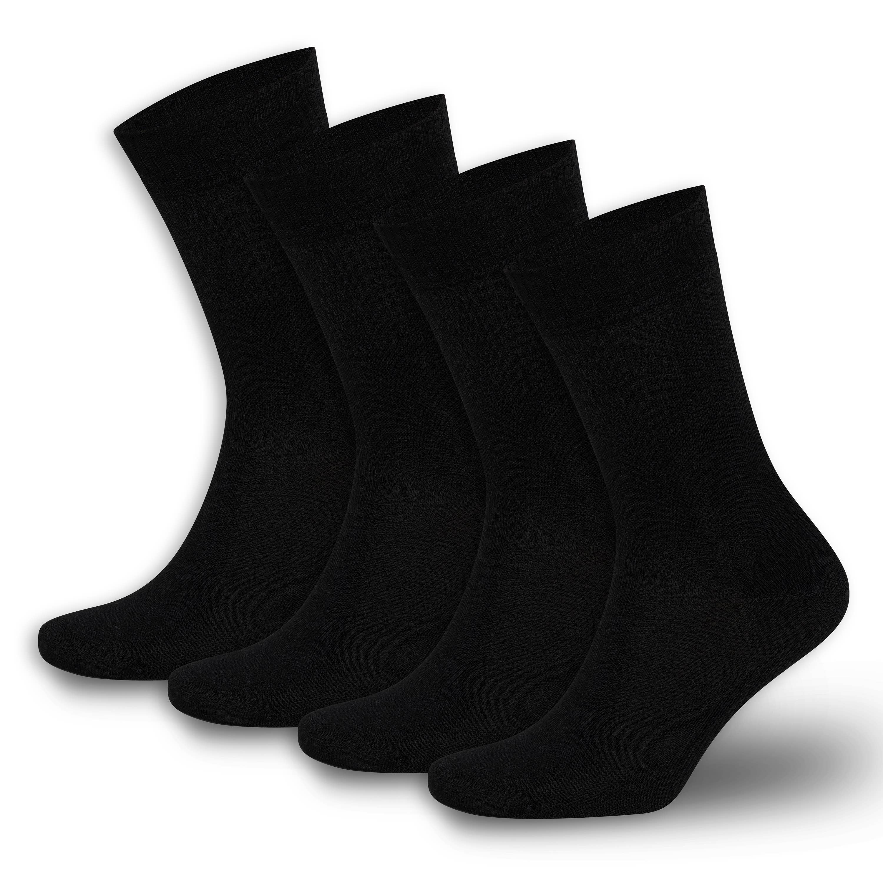 Bambooven - Wholesale Socks - Unisex - Men & Women Bamboo Diabetic Crew Socks 4-Pack 14