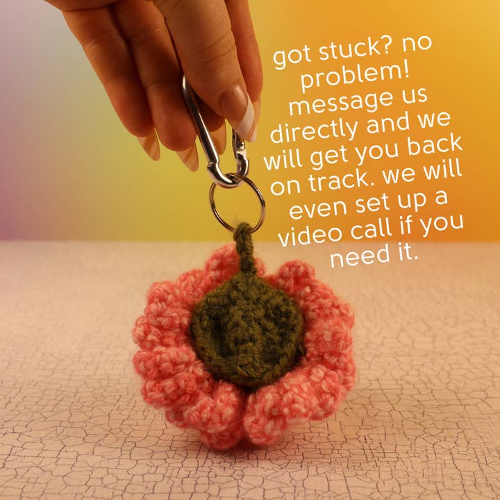 Citizens Crochet - Wholesale Brei- en haakbenodigdheden - Dahlia Sleutelhanger Leren Haken Kit