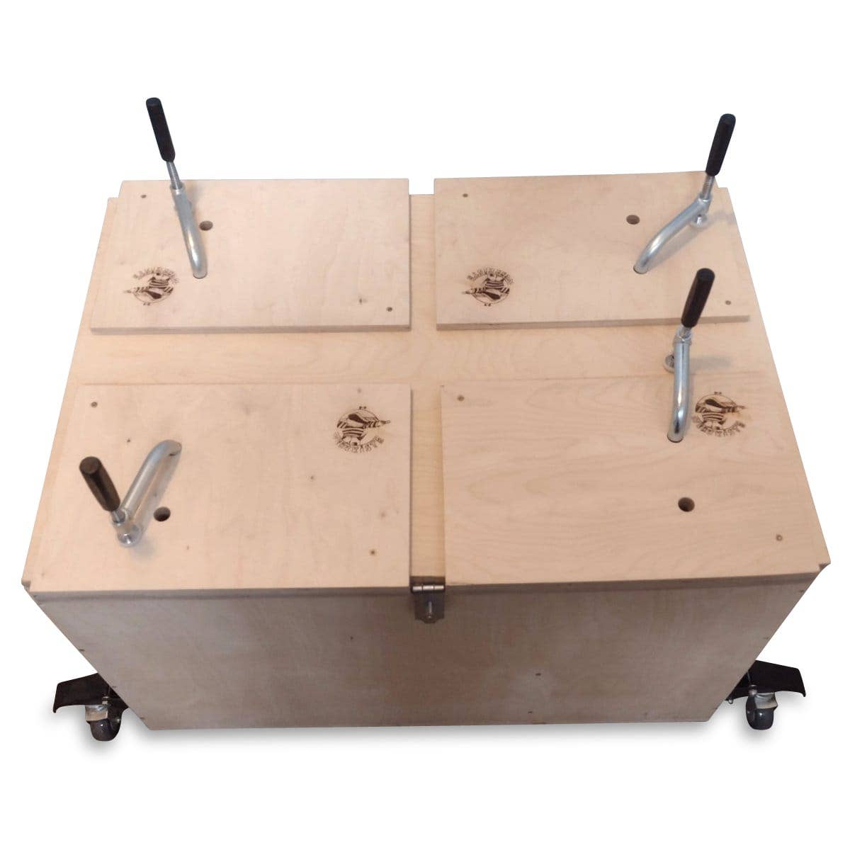 Die Werkkiste - Vendita all'ingrosso Giocattolo in legno - Bambini - Scatola da lavoro per asilo su ruote, stazione di lavoro mobile per 4 bambini1