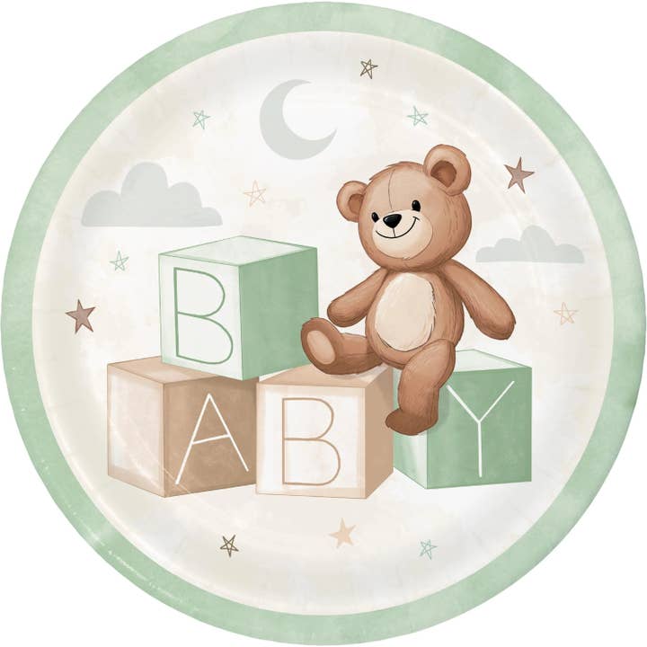 Teddy Bear 8.75 Inch Paper Dinner Plate, 8/Pkg for wholesale by Bulk Party Decor