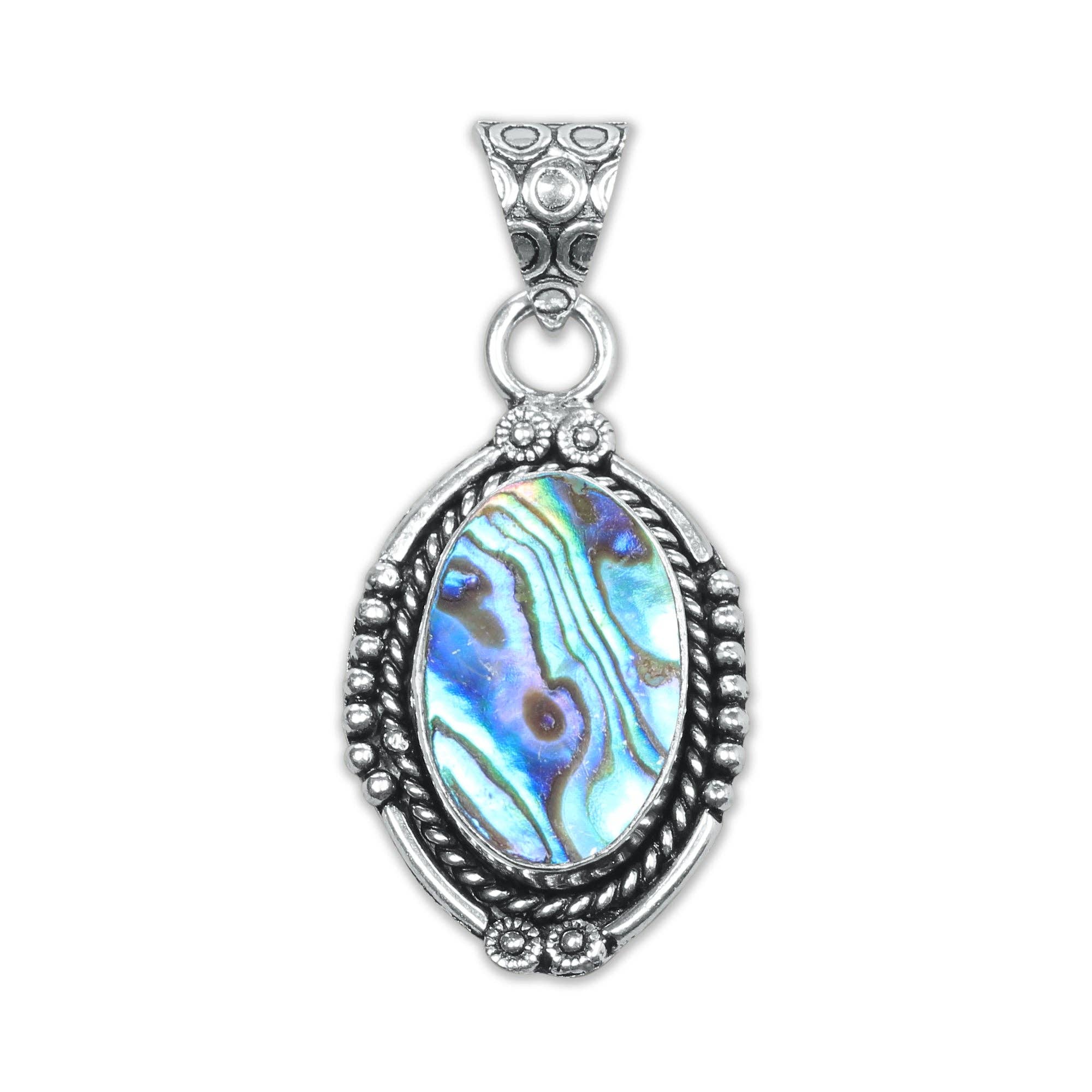 Handmade Jewels – wholesale Individual charm/pendant – Abalone Shell Designer Pendants - Handmade, Silver-Plated, Assorted Designs15