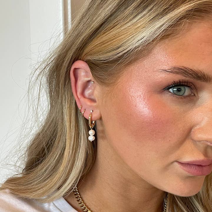 May Martin - Vendita all'ingrosso Orecchini a cerchio - Cerchi Remi Double Pearl1