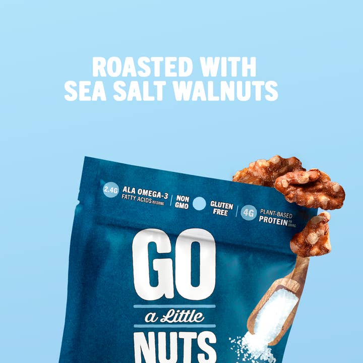 Roasted Sea Salt Walnuts for wholesale by Go A Little Nuts
