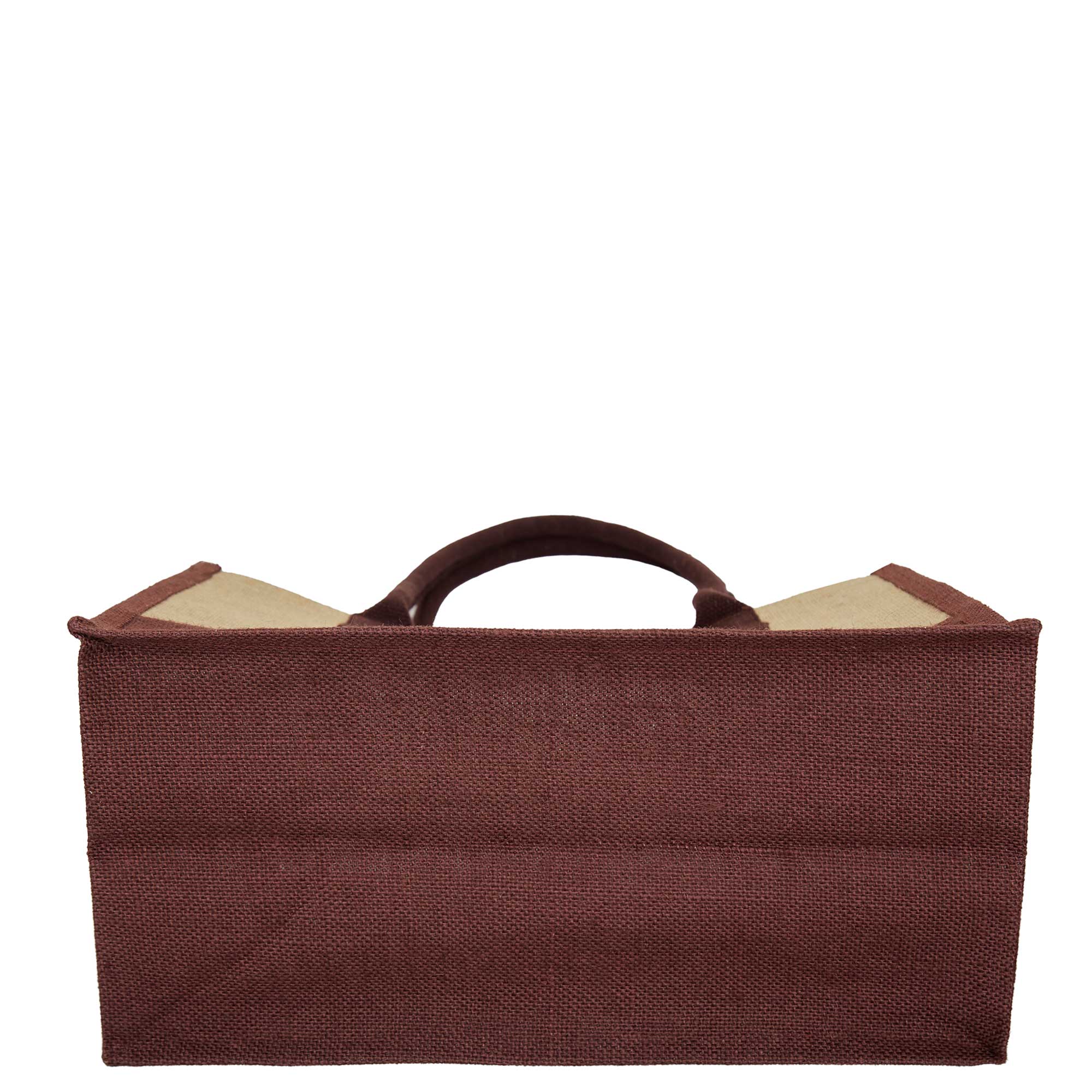 ecojutebags – wholesale Tote bag – Unisex – Pack 4 Jute Shopping Bags– Two-Tone Design with Long Handles4