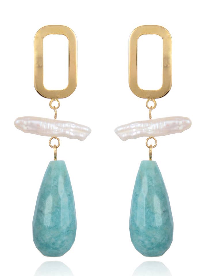 Lexy Freshwater Pearl Earrings for wholesale by Eye Candy Los Angeles