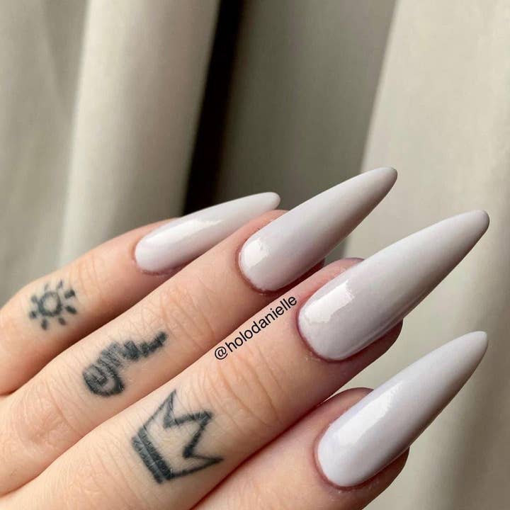 Twinkled T - Wholesale Press-on/fake nails - Gel Extension Tips - Stiletto ♥︎ Cream ♥︎ Long5