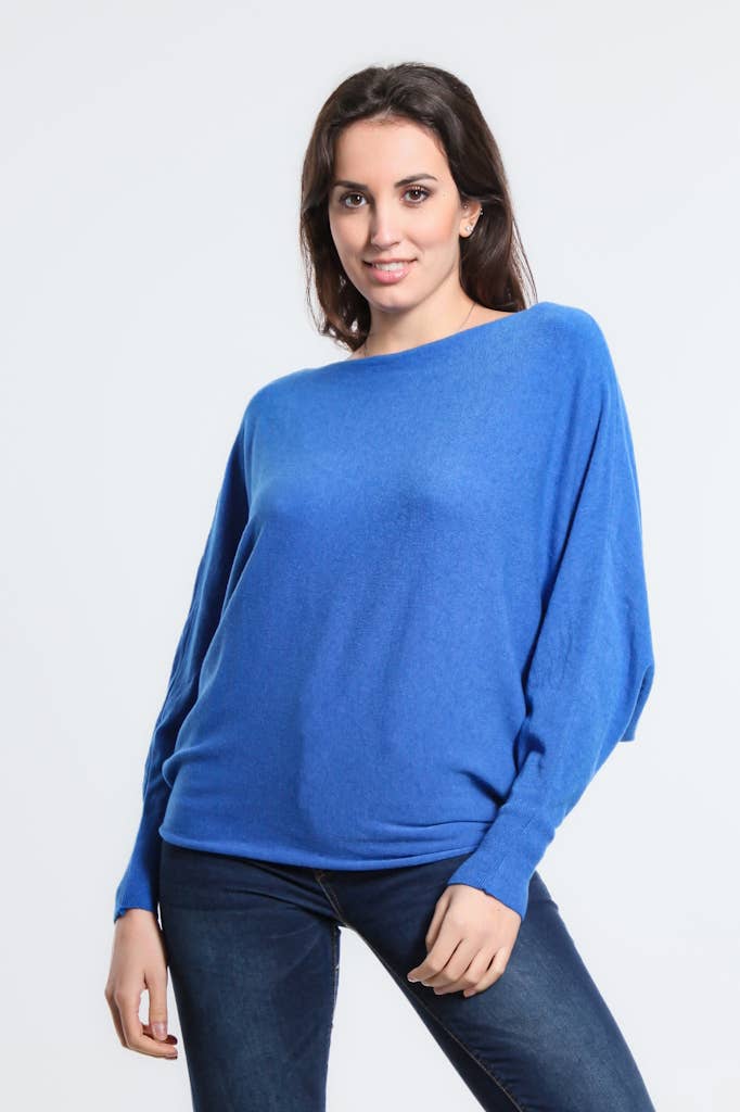 TINA Stephens Italy/Tees By Tina – Engroshandel Pullover - Dame – Mylah seriøst blød batwing sweater (BLS413)49