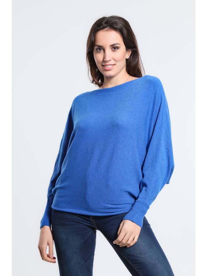 TINA Stephens Italy/Tees By Tina – Großhandel Strickpullover – Damen – Mylah Seriously Weicher Fledermaus-Pullover (BLS413)49