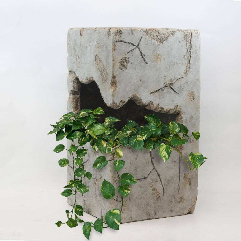 25.5" Tall - Urban Collection | Polyresin Planter, Concrete for wholesale on Faire1