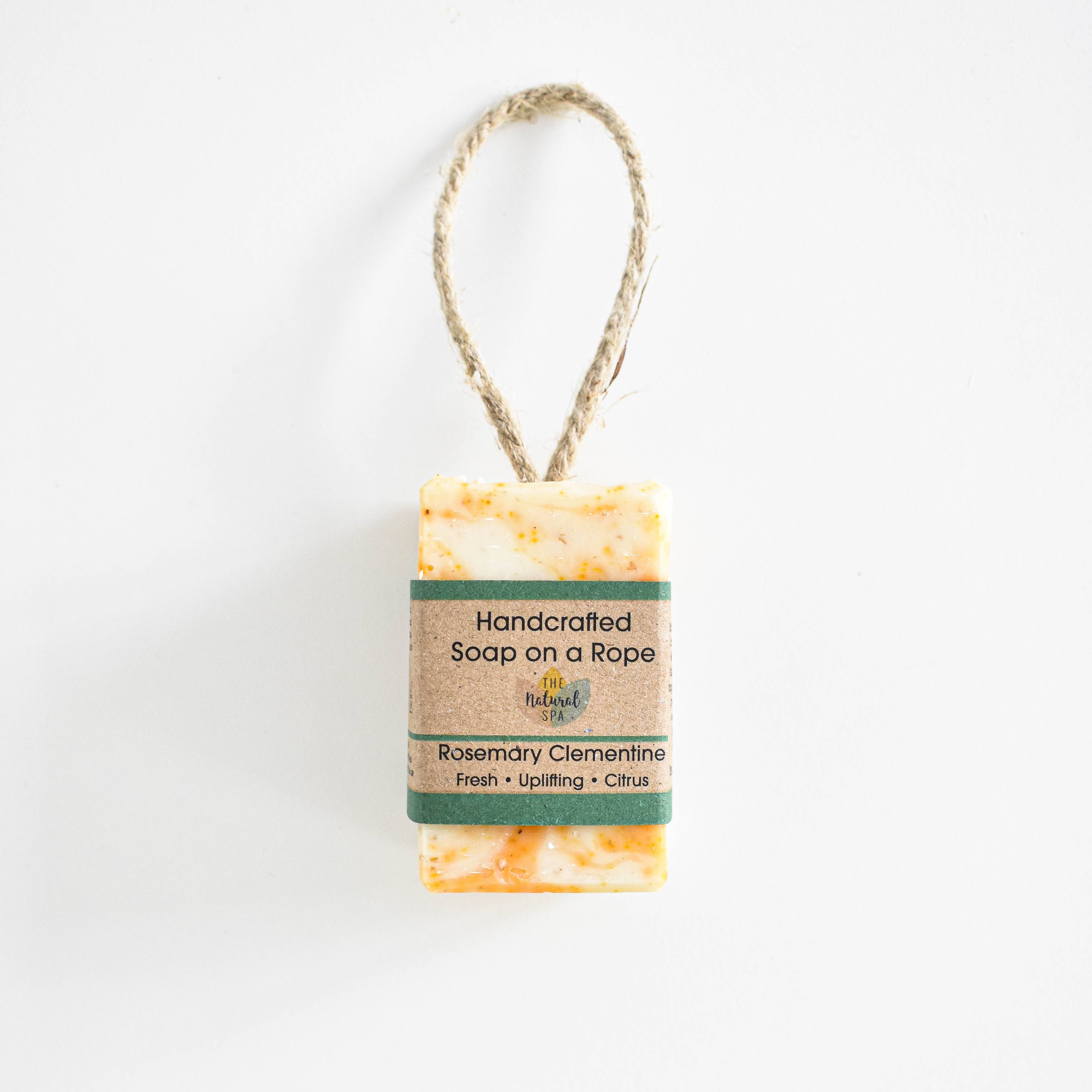 The Natural Spa Cosmetics - Wholesale Bar Soap - Rosemary Clementine Cold Press Soap on a rope - Palm Free4