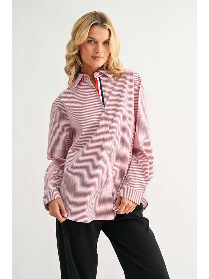 Joh Apparel – wholesale Blouse – Women’s – Jasmine Cotton Pinstripe Shirt13