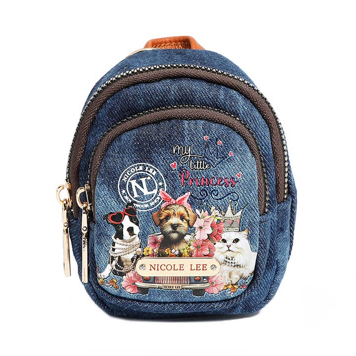 DENIM BACKPACK COIN PURSE for wholesale by Nicole Lee USA