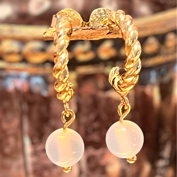 Orecchini "Liza", placcati in oro per la vendita all'ingrosso da parte di Vivaz - Fine Jewellery