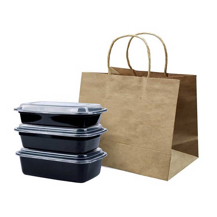 DisplayCanada - Wholesale Food Storage Wrap/Bag - Kraft Take-out Paper Bags (100 pcs)1