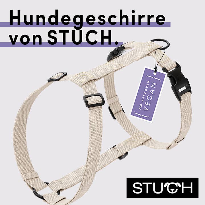 STUCH - Wholesale Pet Harness - Dog - Vegan PureControl Beige Dog Harness