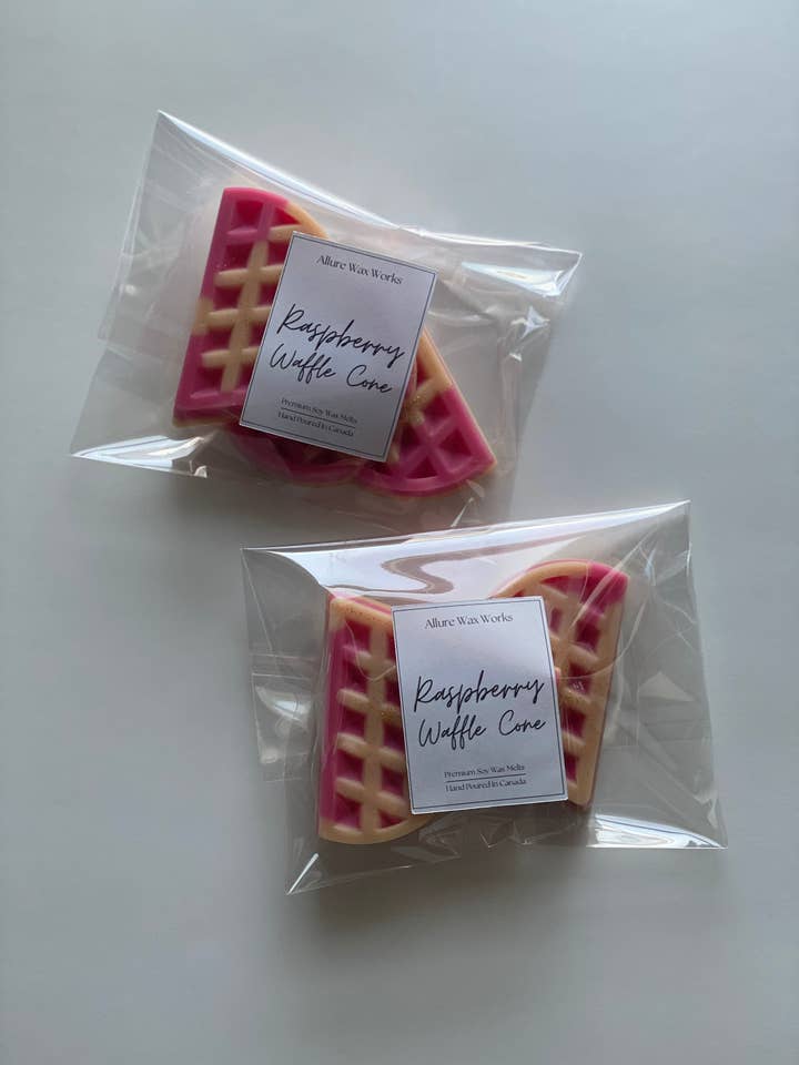 Raspberry Waffle Cone Wax Melts for wholesale by Allure Wax Works