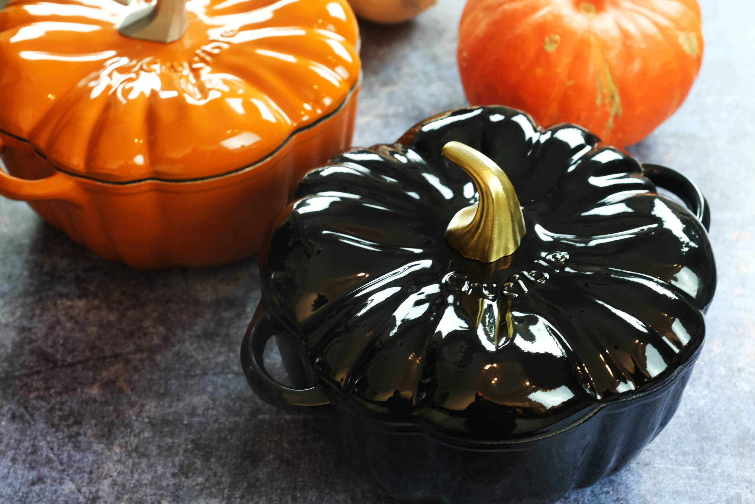 Crucible Cookware - Wholesale Kookpot - Gegoten ijzeren pompoenpan met emaille, braadpan, cocotte, zwart7