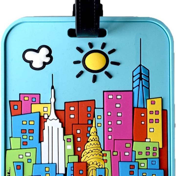 Mary Ellis - Wholesale Luggage Tag - New York 3-D Luggage Tag | Daytime New York City Skyline