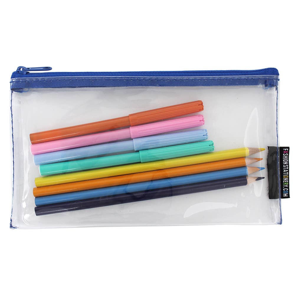 Powell Creative Products Ltd – wholesale Pencil case/pouch – Clear Small Exam Pencil Case Flat See Through Back To School7