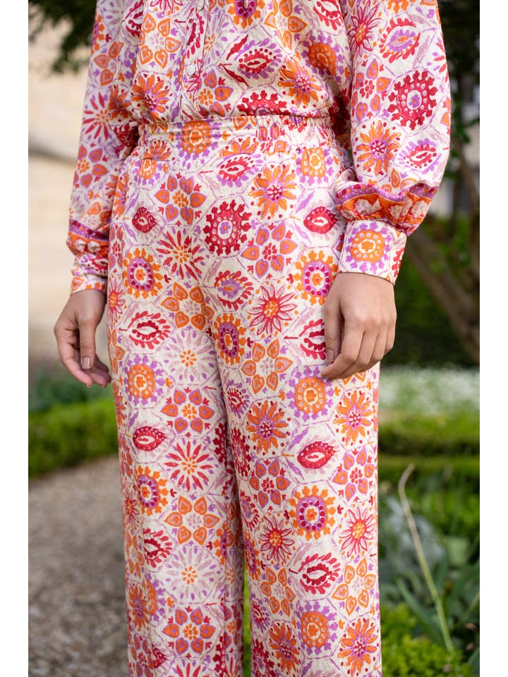 CHOKLATE PARIS - Wholesale Pants - Women's - Ethnic print pants - CK08183-917