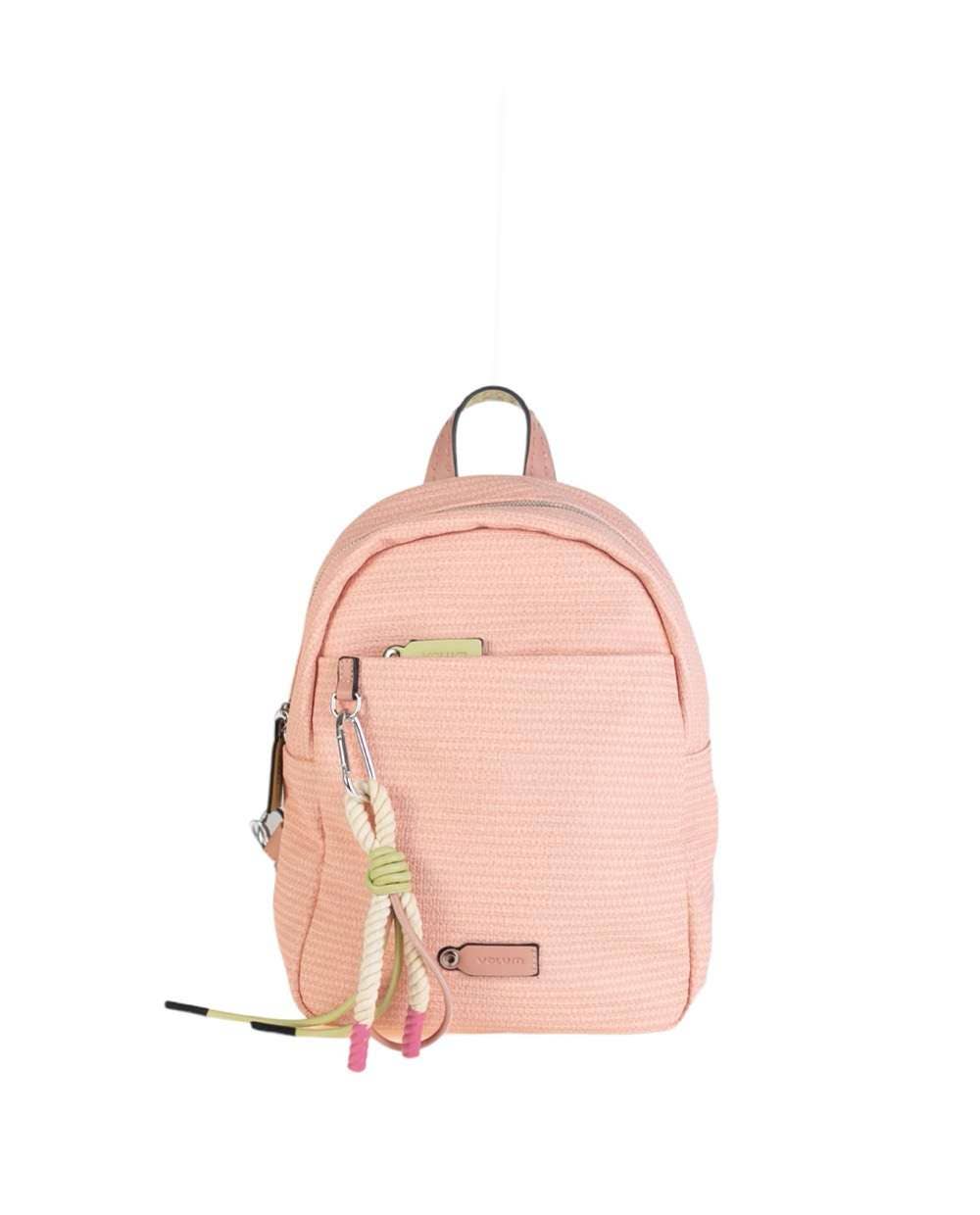 Volum Bags – Mala com alça superior – Mulher por atacado – Mochila Urban Achiote em Couro PU Nude1