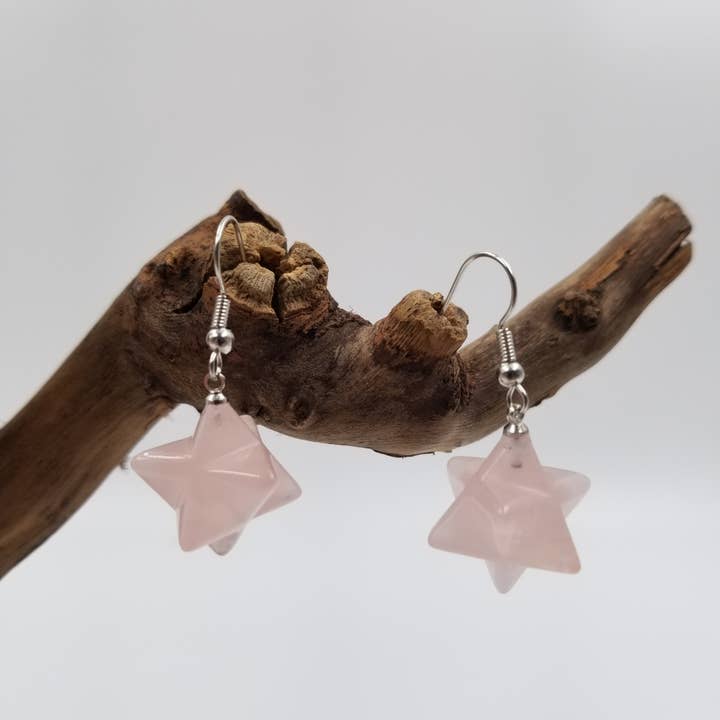 CHAKRA JEWELRY - Wholesale Dangle Earrings - Natural Crystal Merkaba Earrings1