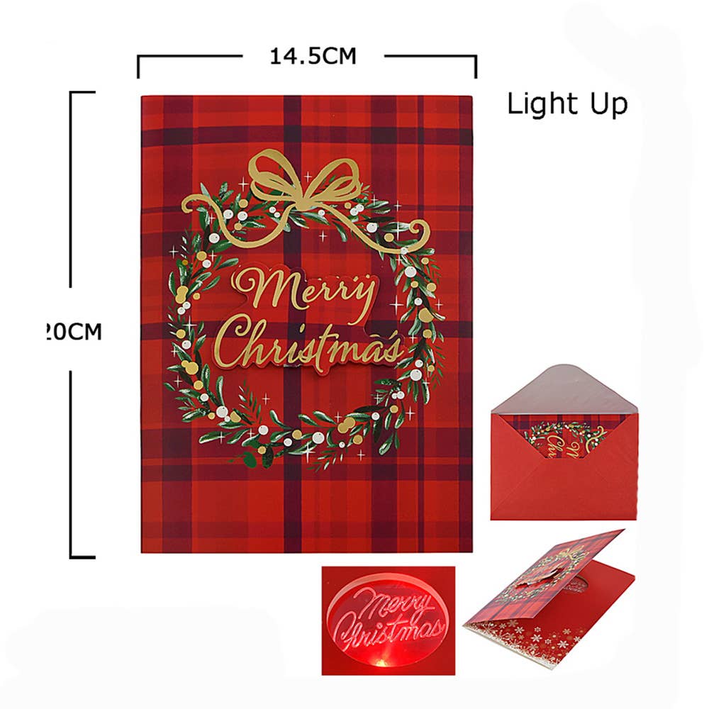 Sensibling Corp. – wholesale Julkort – 12ST - Ljusande God Jul Hälsningskort Set2