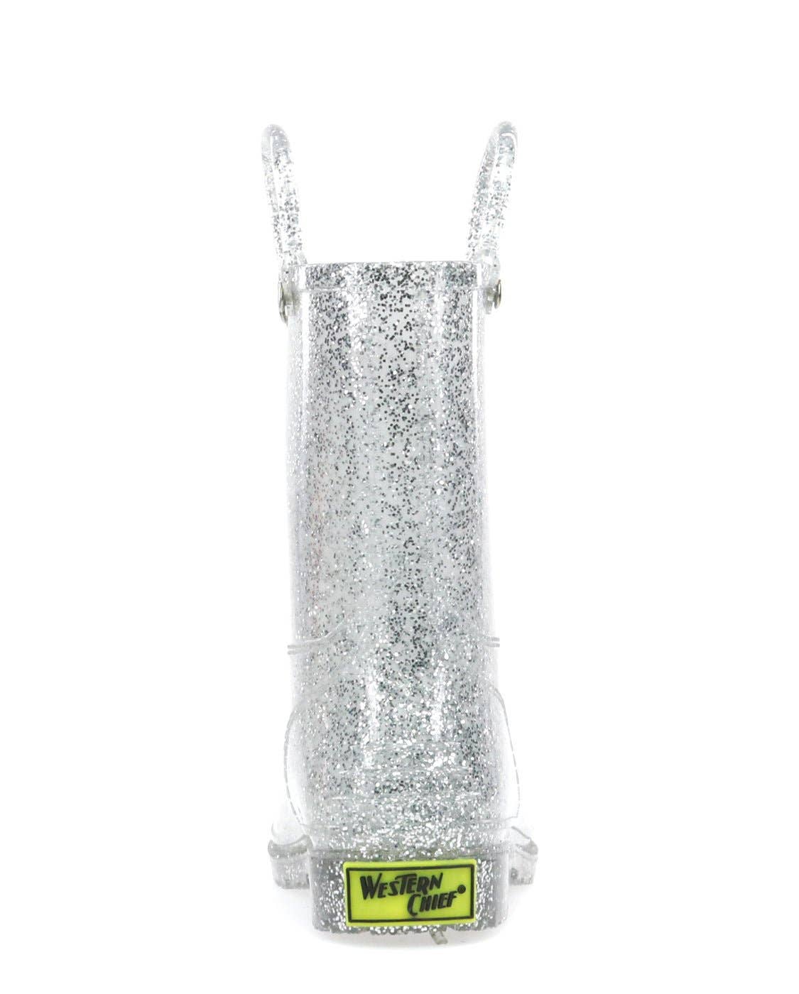 Kids Glitter Rain Boot - Silver for wholesale on Faire4