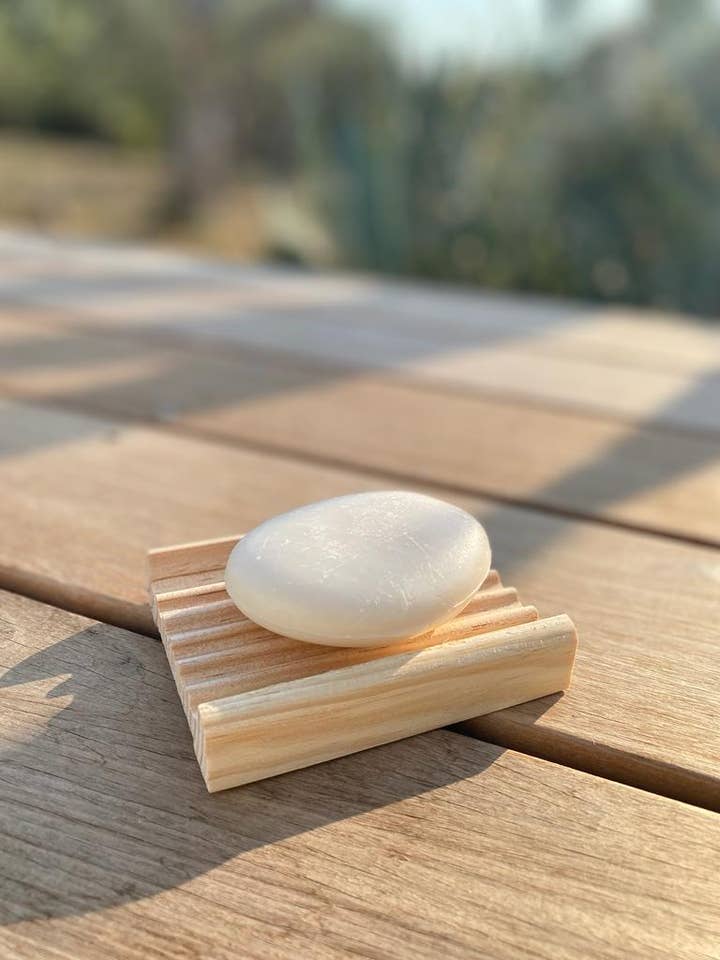 Natural Pine Wooden Soap Dish — Crafted in Provence, France for wholesale by La Belle France