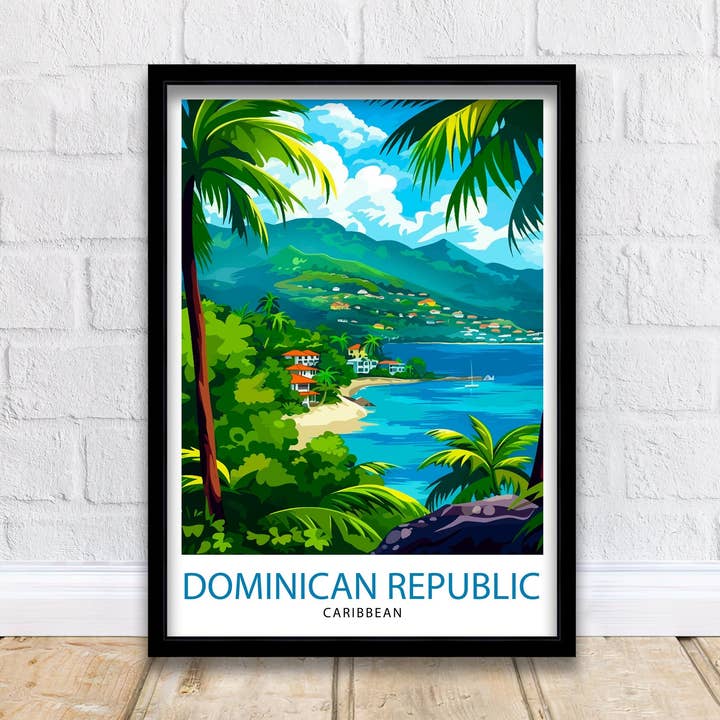 Dominican Republic Travel Poster Dominican Republic Wall Art Dominican Republic Poster Caribbean Travel Decor Dominican Republic Souvenir for wholesale by InkNPrintz